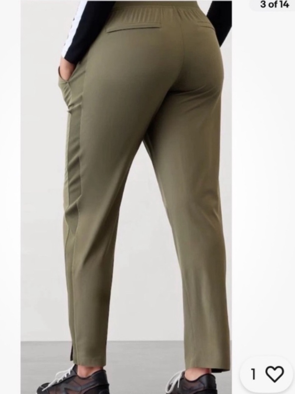ATHLETA Brooklyn 4-pocket Ankle Pants Moss Green Size 4 - Picture 2 of 8